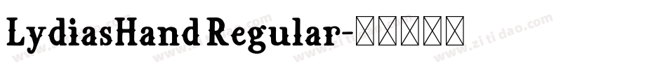 LydiasHand Regular字体转换